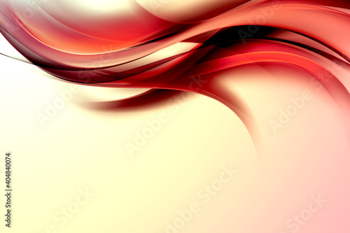 Brown gradient with fluid flow waves background.