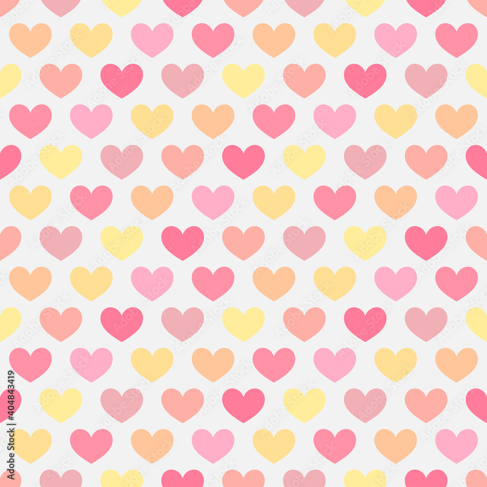 Hearts pastel bright colors seamless pattern. Hearts pastel bright colors seamless pattern.