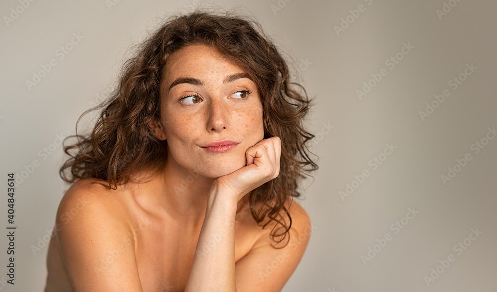Beauty woman thinking Beauty woman thinking