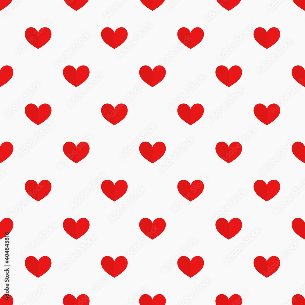 Red hearts texture pattern background.