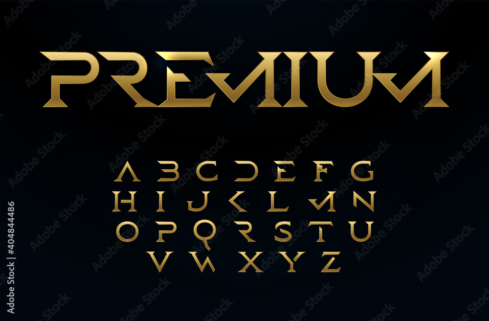 Ταπετσαρία Premium alphabet, royal style golden font, modern type for elite logo, headline, monogram, creative lettering and beautiful typography