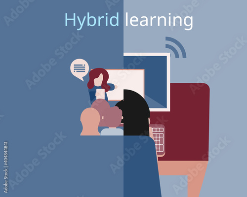 Hybrid Learning model for learning both from home and face to face