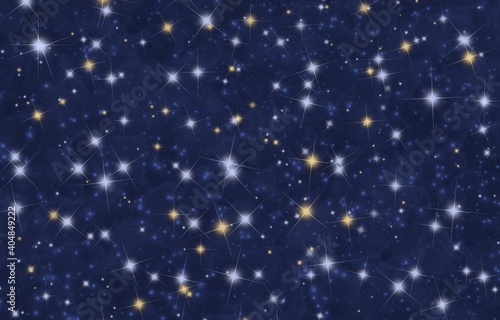 starry night sky background illustration. Digital painting
