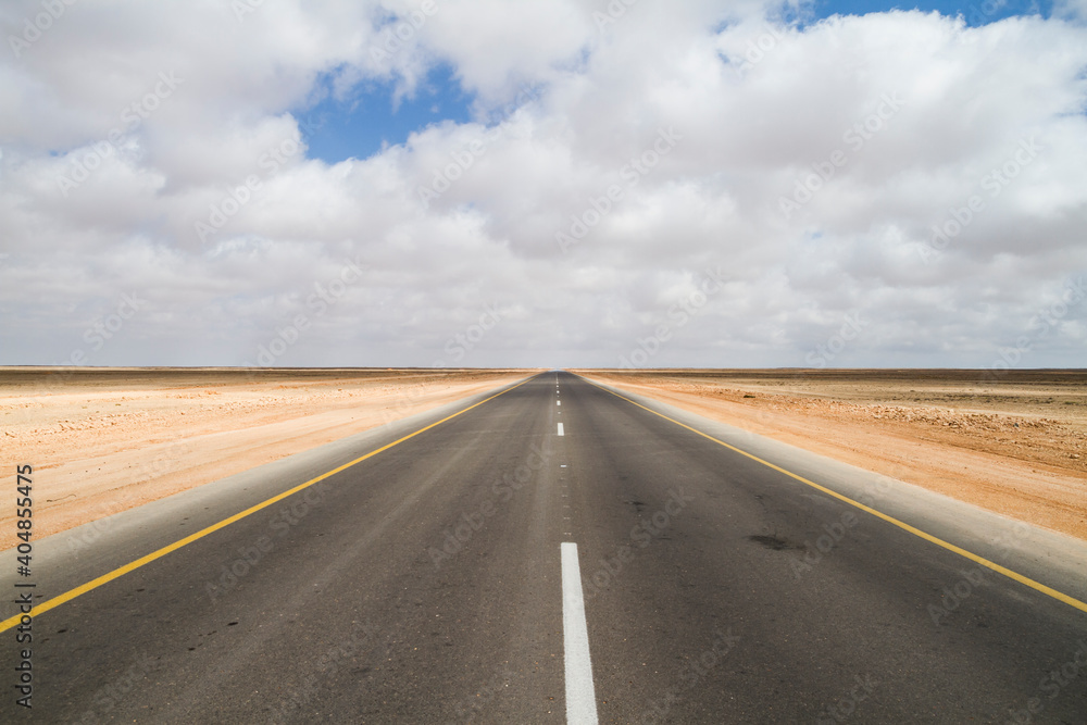 Highway in the desert, Oman