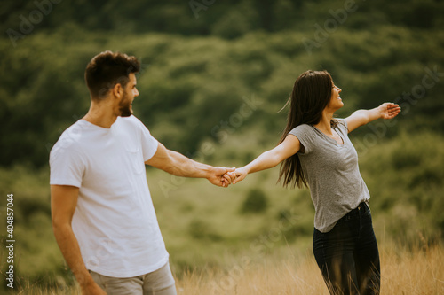 Happy young couple in love ...