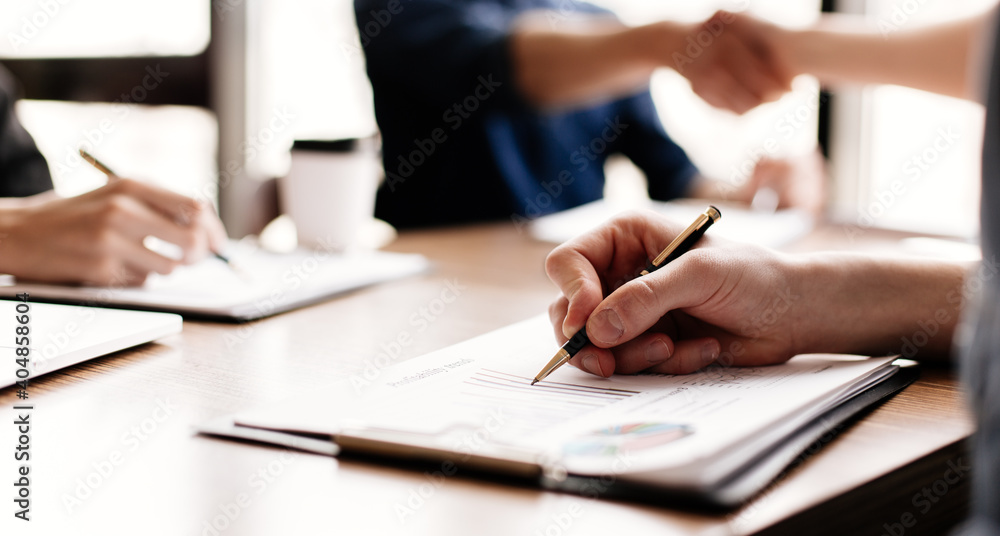 close up. business colleagues work with financial documents. close up. business colleagues work with financial documents.
