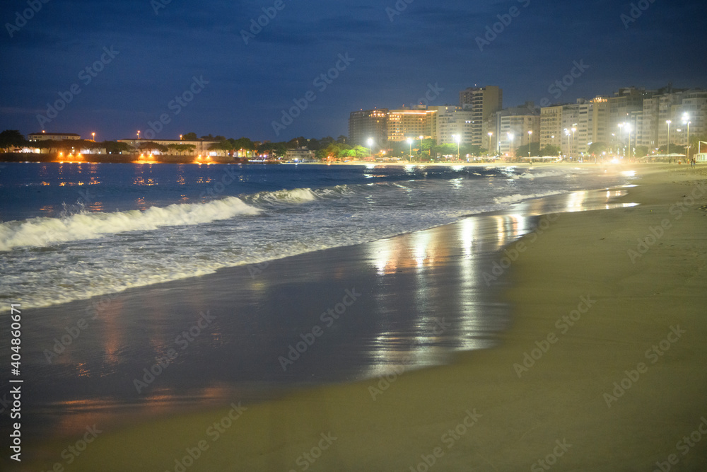 Sunrise on the beach of Copacabana.Rio de Janeiro, March 2020 Sunrise on the beach of Copacabana.Rio de Janeiro, March 2020