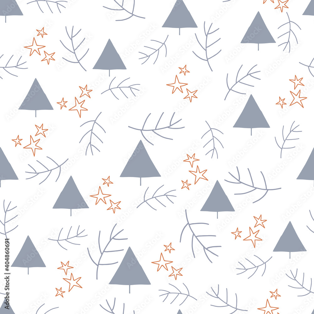 Floral vector Xmas celebration. Blue, orange winter pattern in modern style. Simple design, graphic element. Floral vector Xmas celebration. Blue, orange winter pattern in modern style. Simple design, graphic element.