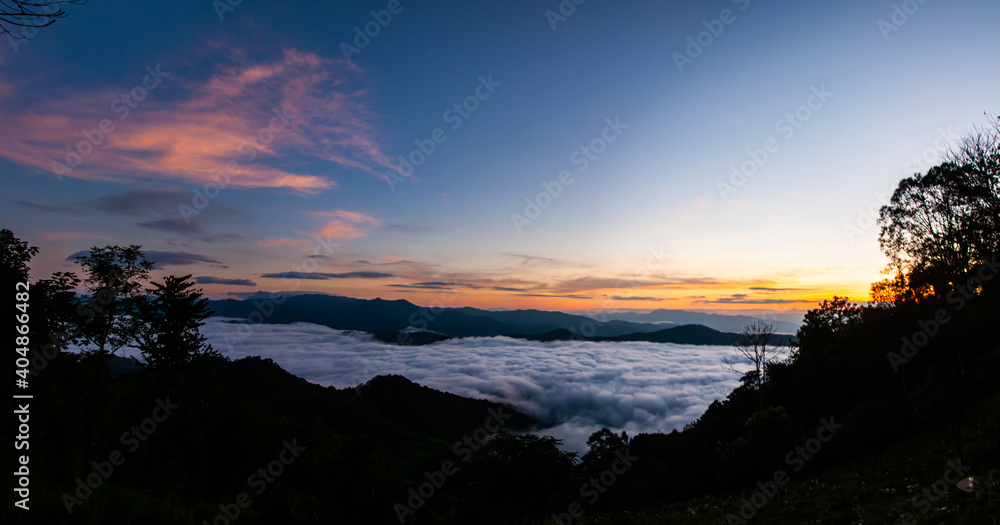 Foggy sky mountain panorama,Doi Mon Ngoa,Chiang Mai.Thailand Foggy sky mountain panorama,Doi Mon Ngoa,Chiang Mai.Thailand