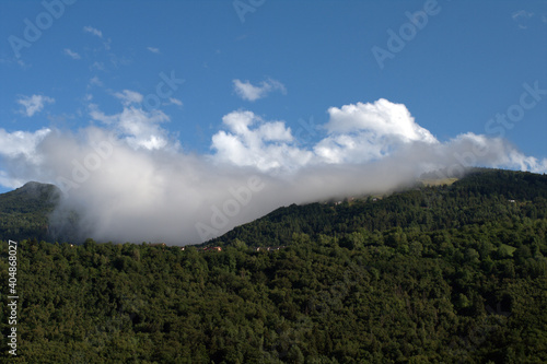 clouds over mountain,landscape, sky, nature, green, forest, blue,view, summer, tree, travel,panorama,outdoor,