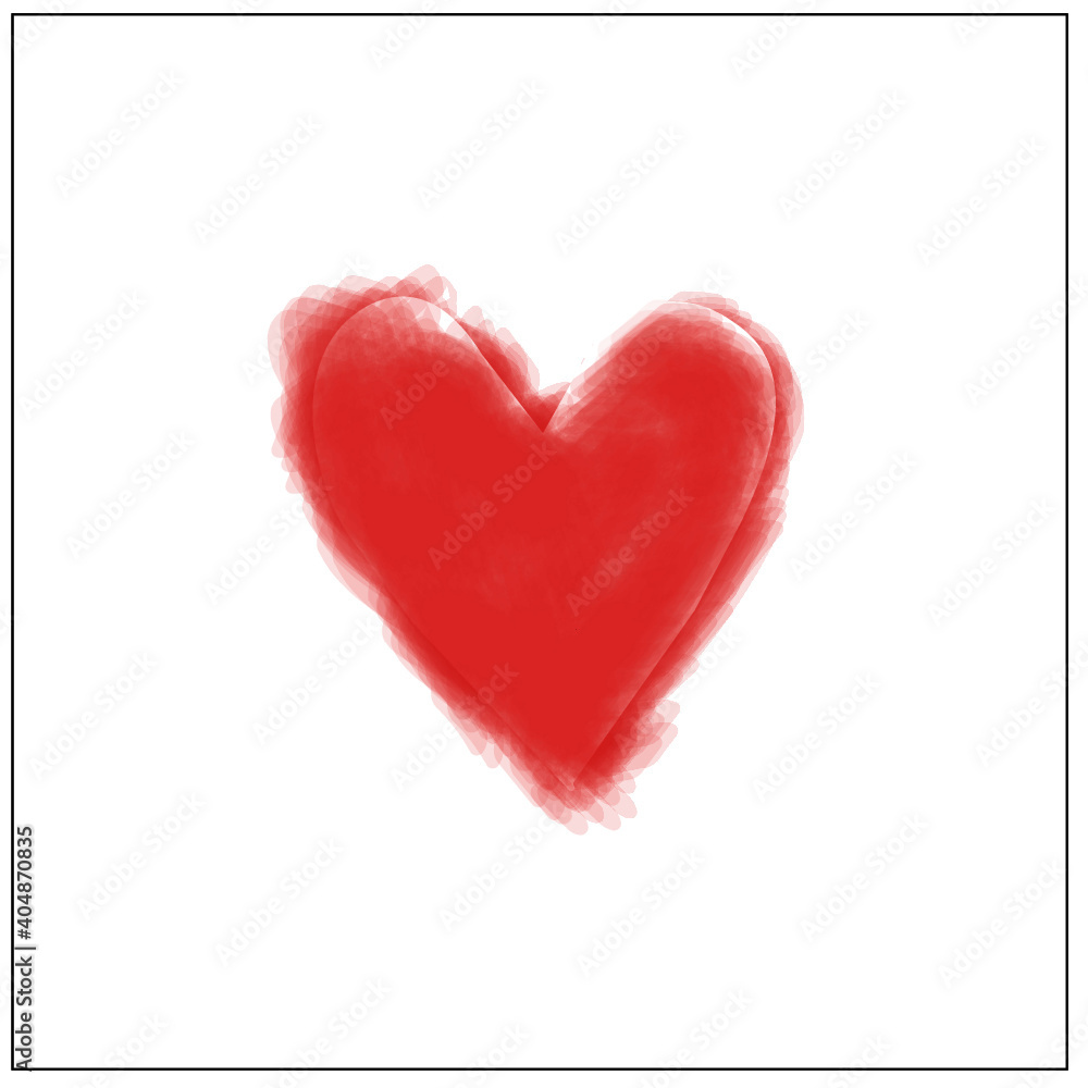 Valentines day card . Red heart vector