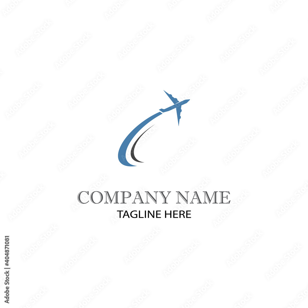 Fototapeta premium Airplane icon vector illustration design Logo Template