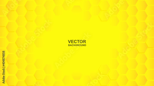 Abstract. Honeycomb yellow background. light and shadow. Vector.