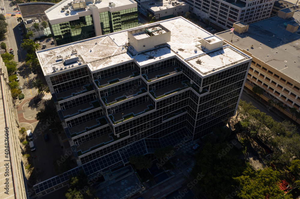 Aerial photo Broward Public LIbrary Foundation Downtown Fort Lauderdale FL