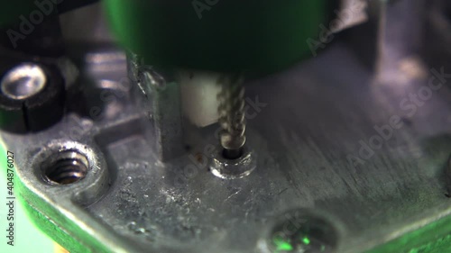 Close up shot with Mechanism of Musical box on green screen