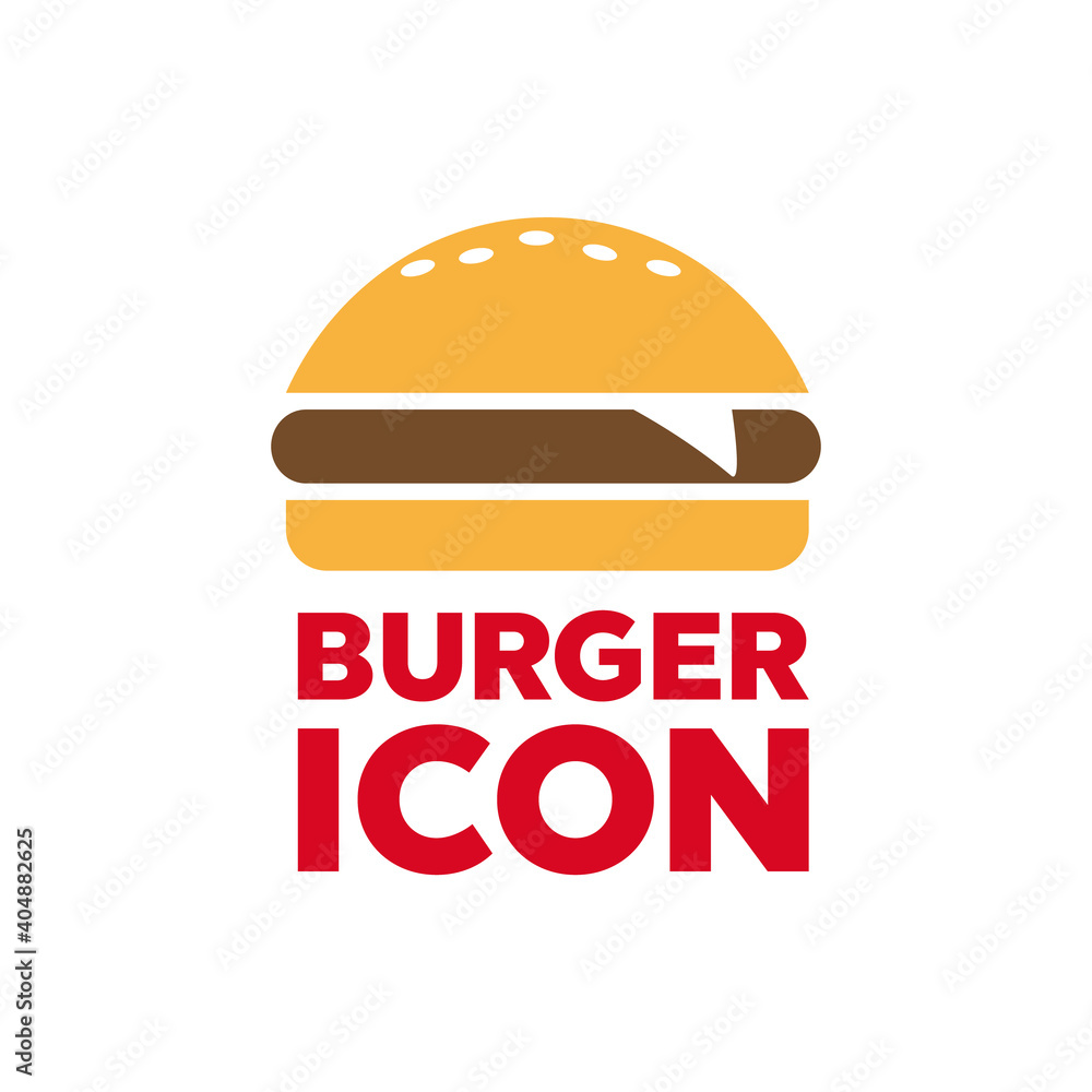 Burger icon vector. Fast food icon. Burger vector silhouette Burger icon vector. Fast food icon. Burger vector silhouette