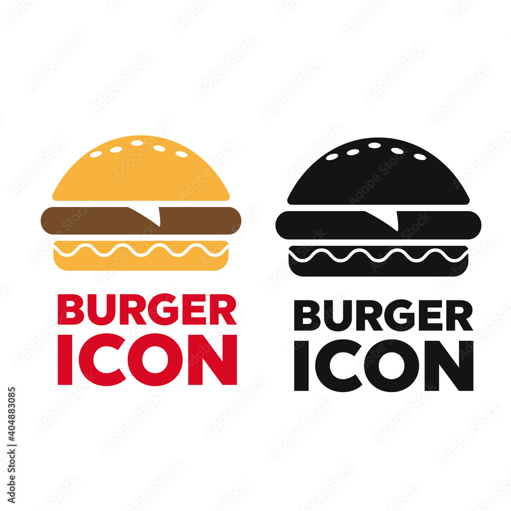 Fototapeta premium Fast food icon. Burger icon vector. Burger sign or symbol