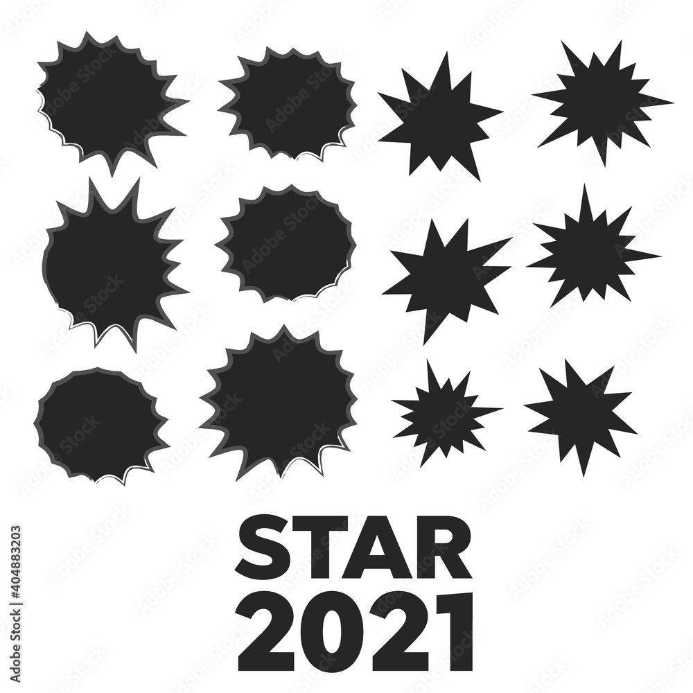Different starburst vector. Starburst isolated icons set Different starburst vector. Starburst isolated icons set