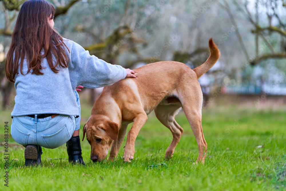 Women with dog