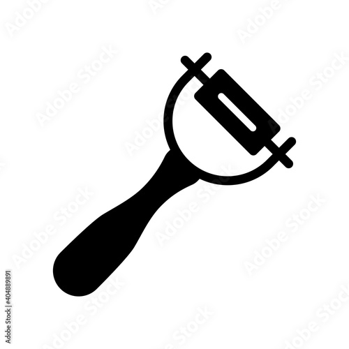 Peeler vector glyph icon. Potato peeler sign