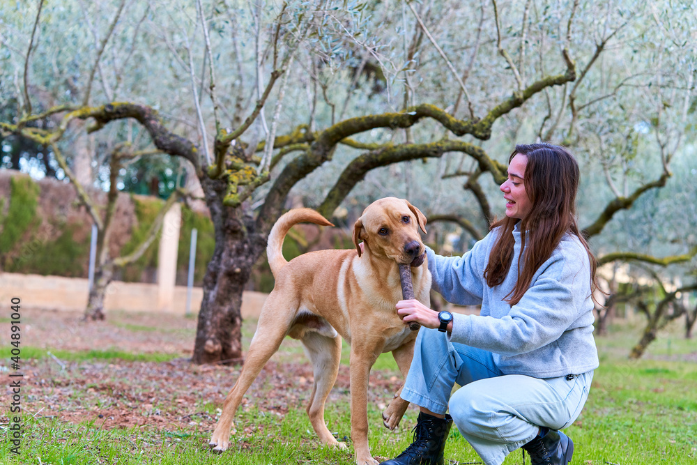 Women with dog