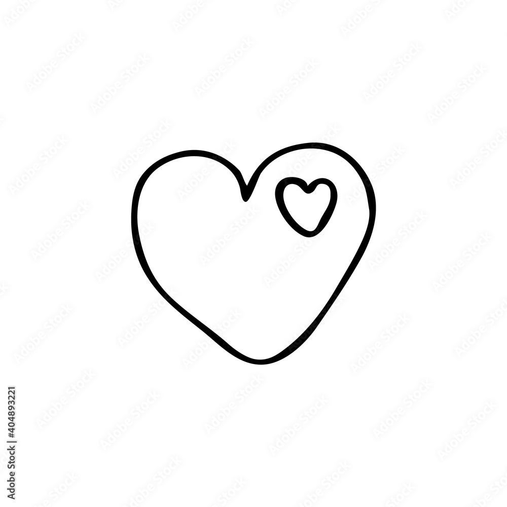 Doodle heart for the holiday of valentine's day. Abstract heart for postcards, decoration, web, print. Hand-drawn. Doodle heart for the holiday of valentine's day. Abstract heart for postcards, decoration, web, print. Hand-drawn.
