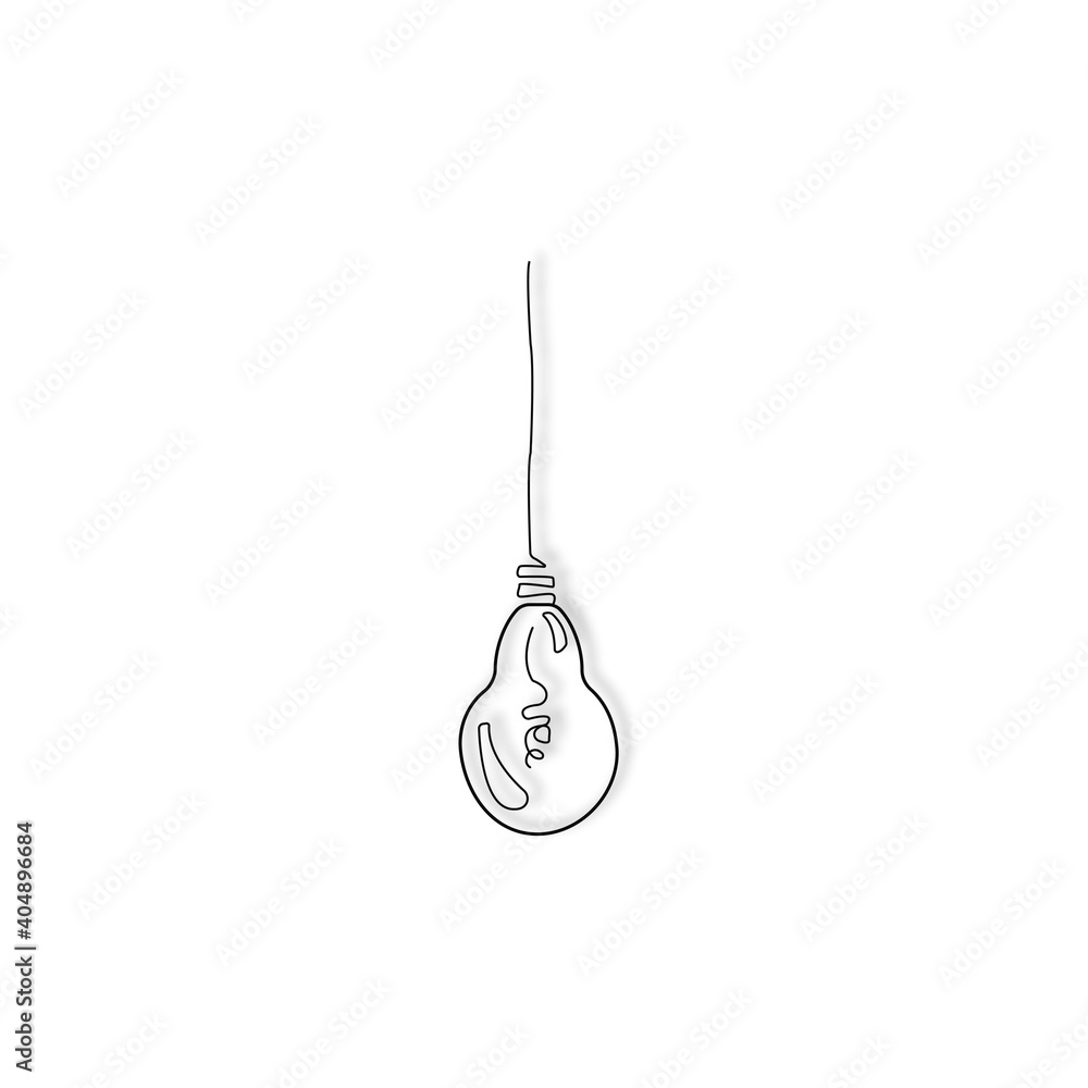 Bulb with shadow. A Light Bulb is an idea and a symbol of a solution. Lamp illustration. Bulb with shadow. A Light Bulb is an idea and a symbol of a solution. Lamp illustration.