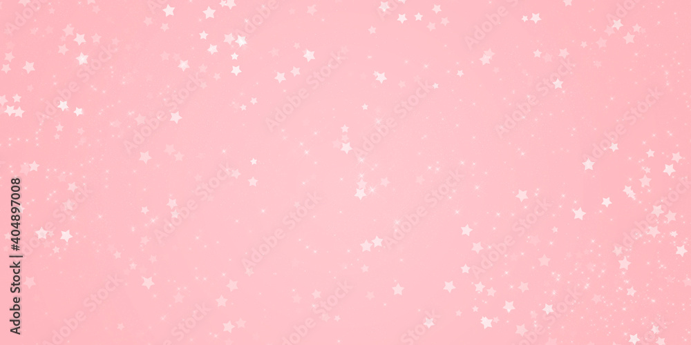 pink cute romantic delicate elegant light background with stars and small sparks