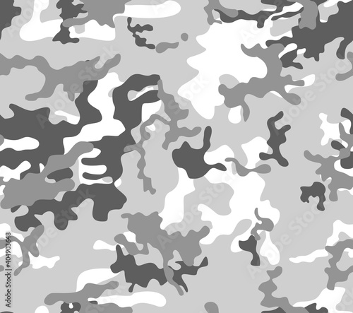  Camouflage gray vector repeat print template. military texture.