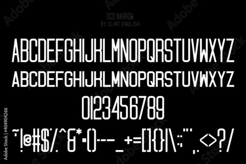 OCD Narrow Font