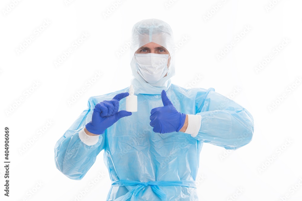 Medical prescription. Pharmacist give thumbs up for bottle with medication. Prescription medicine Medical prescription. Pharmacist give thumbs up for bottle with medication. Prescription medicine
