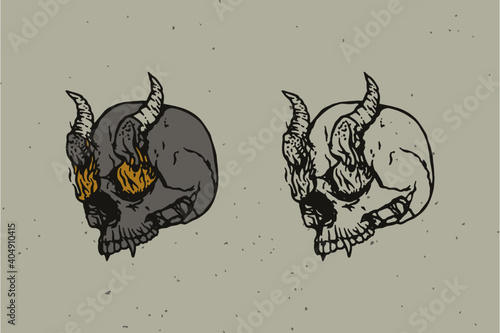 Skull Illustration 06