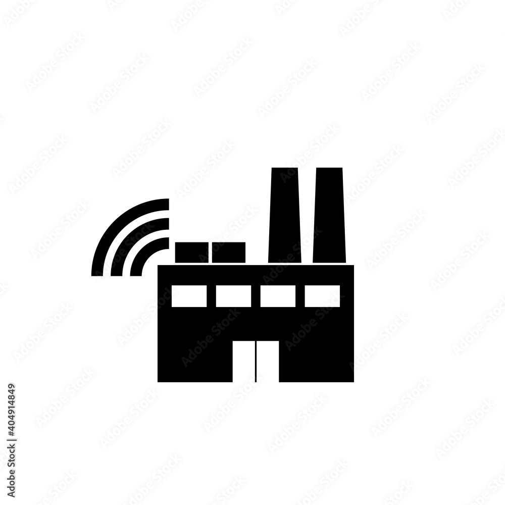Smart Factory icon isolated on white background Smart Factory icon isolated on white background