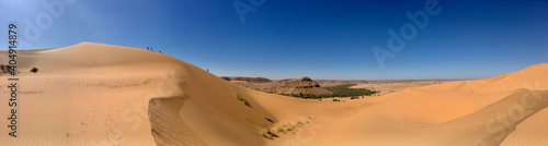 Desert Panorama landscape at North Africa Bechar Algeria, sandy Taghit desert