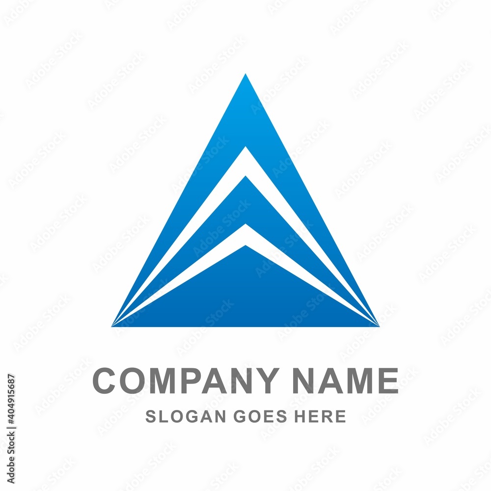 Triangle Arrow Space Business Company Vector Logo Design Triangle Arrow Space Business Company Vector Logo Design