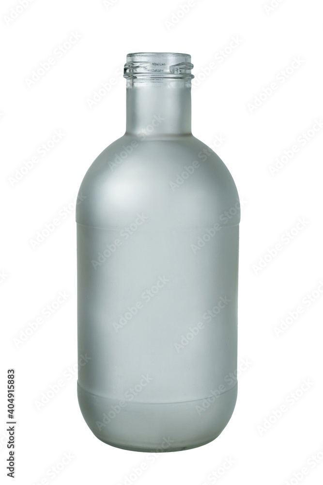 Matt glass bottle isolated on a white background Matt glass bottle isolated on a white background