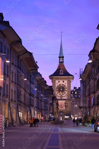 Bern -Schweiz in der Nacht