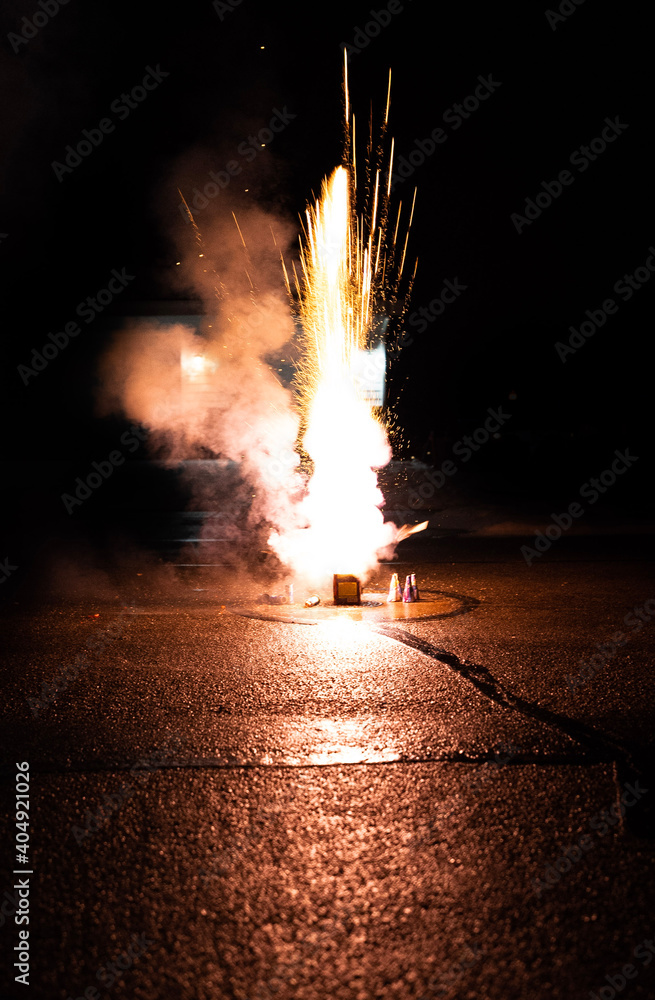 Obraz premium fire in the night