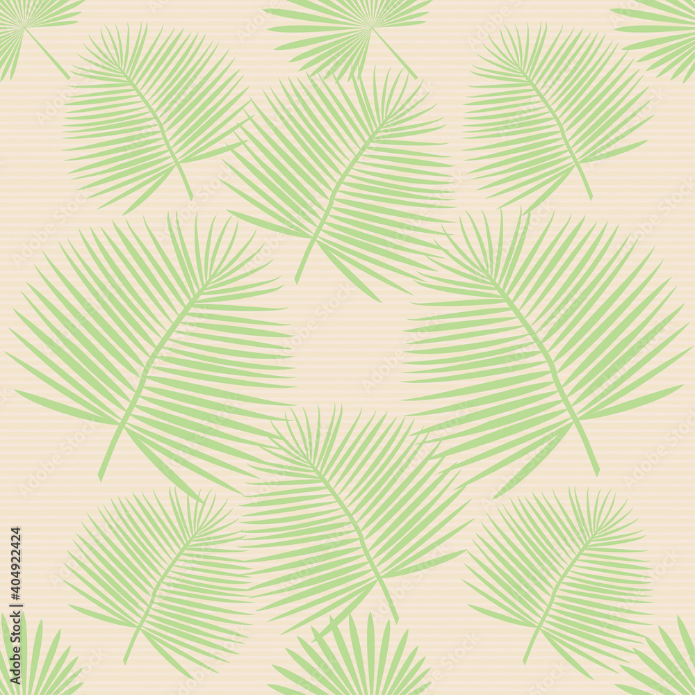 Exotic, tropical seamless pattern with palm branches. Vector. Exotic, tropical seamless pattern with palm branches. Vector.