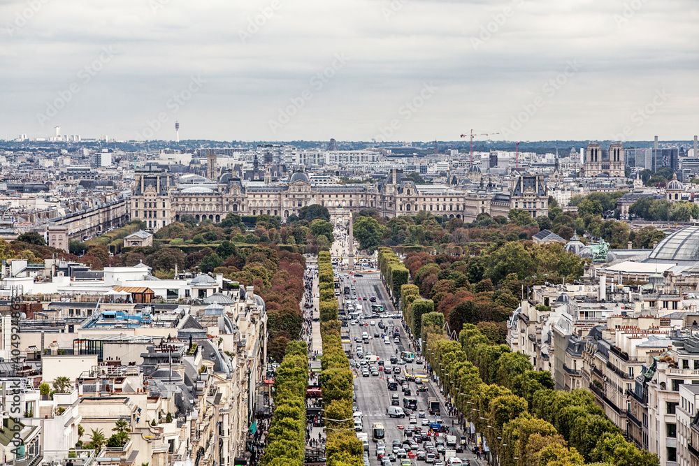 Paris. Aerial view of the capitals of France. Paris. Aerial view of the capitals of France.