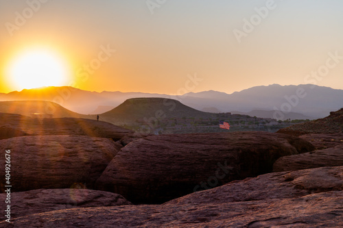 Southwest American desert sunset.