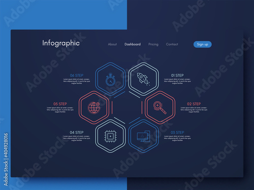 Modern infographic vector elements for business brochures. Use in website, corporate brochure, advertising and marketing..