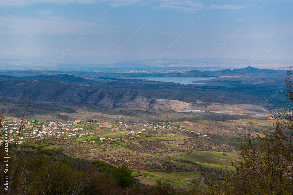 Achajur village with its surroundings and Aghstev reservoir, Armenia-azerbaydjan state border Achajur village with its surroundings and Aghstev reservoir, Armenia-azerbaydjan state border
