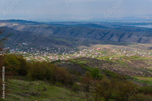 Achajur village with its surroundings and Aghstev reservoir, Armenia-azerbaydjan state border © vahanabrahamyan
