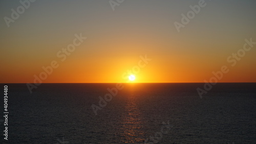 sunset over the sea ocean