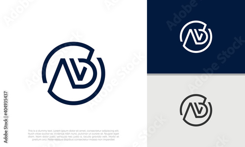 Initials AD ADV logo design. Initial Letter Logo.