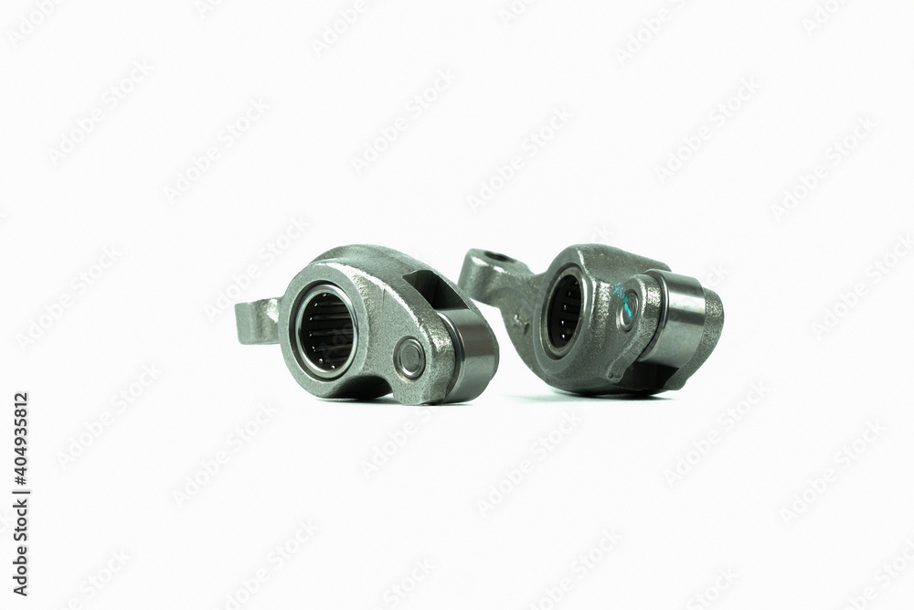 Motorcycle engine parts isolated on white background Motorcycle engine parts isolated on white background