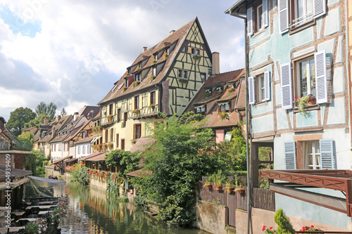 Canal in Colmar, Alsace, France	 photo