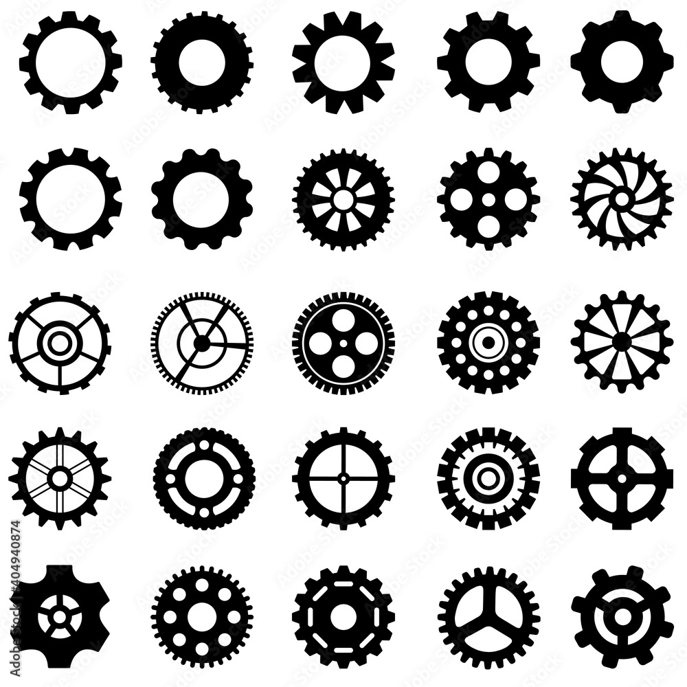 Gear icon vector set. clockwork illustration sign collection. Mechanics symbol. Gear icon vector set. clockwork illustration sign collection. Mechanics symbol.