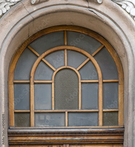 old window in the old building